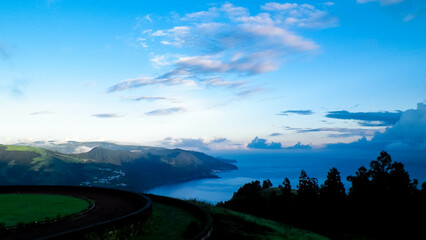 Scenic view of the Atlantic Ocean from the coast of Sao Miguel Island. © Jan