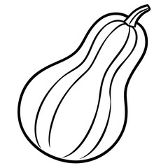Minimalist Butternut Squash Vector Art