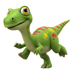 Fototapeta premium Cute cartoon dinosaur running illustration