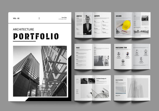 Architecture Company Brochure Design Template Layout