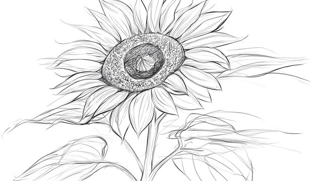 Simple Hand Drawn Illustration of A Sunflower in Full D7dc4457 Caf9 4490 852e 677921bfadc9 1
