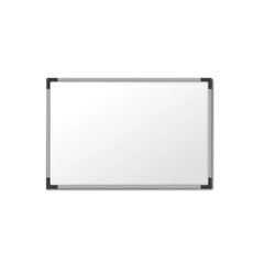 Whiteboard with Silver Frame and Corner Mounts Vector
