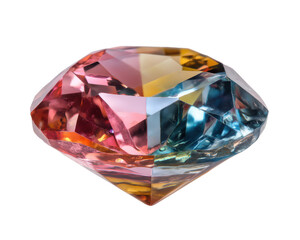 Colorful diamond showing reflection and brilliance