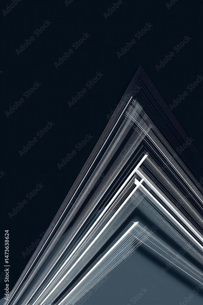 Poster abstract lines forming a geometric composition with a dark sophisticated backdrop