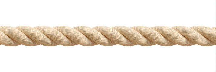 Straight rope isolated on white background