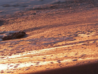 Sun rays reflecting on the ocean surface.
