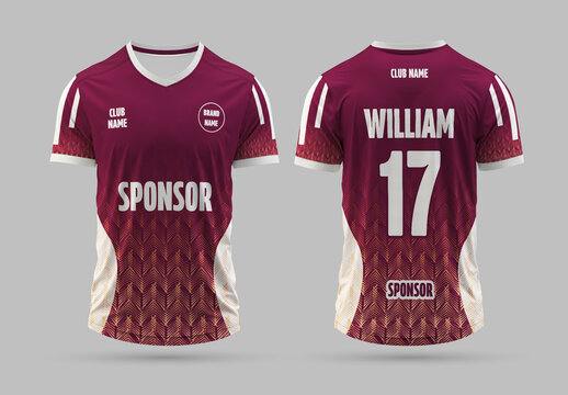 Editable Sport Jersey Design Template