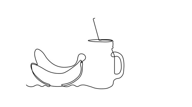 Abstract piece of fish, salmon steak,pink salmon,trout, Self drawing animation one continuous line draw, logo