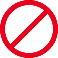 Sign forbidden. Icon symbol ban. Red circle sign stop entry ang slash line isolated on transparent background. Mark prohibited. Icon symbol ban. Mark prohibited.