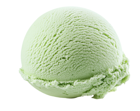 Fresh, vibrant green ice cream scoop - Powered by Adobe