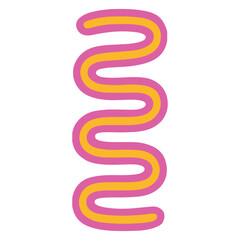 Neon Wavy Candy illustration vector, candy Confection clipart, sweet candy isolated
