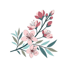 modern minimal creative water color flower, floral vector art design