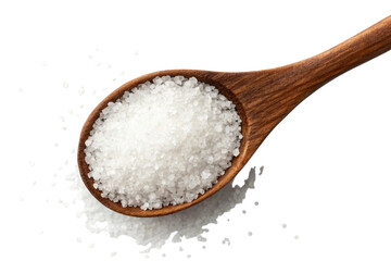 salt in a wooden spoon