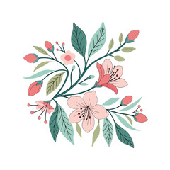 modern minimal creative water color flower, floral vector art design