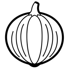 Stylized Acorn Squash Vector Illustration