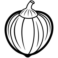 Stylized Acorn Squash Vector Illustration