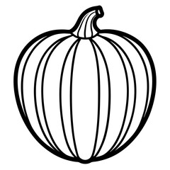 Stylized Acorn Squash Vector Illustration