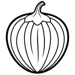 Stylized Acorn Squash Vector Illustration