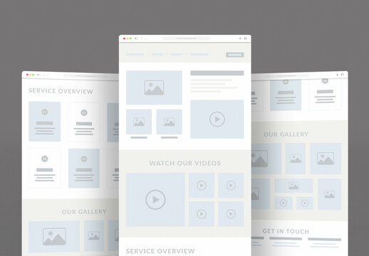 Wireframes for Freelance Web Developer