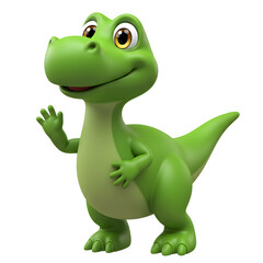 Fototapeta premium Friendly cartoon dinosaur character illustration