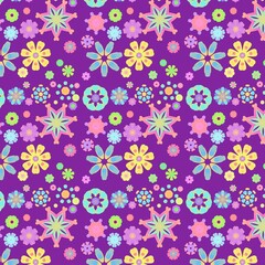 Background, abstract pattern design, colorful floral fabric pattern.