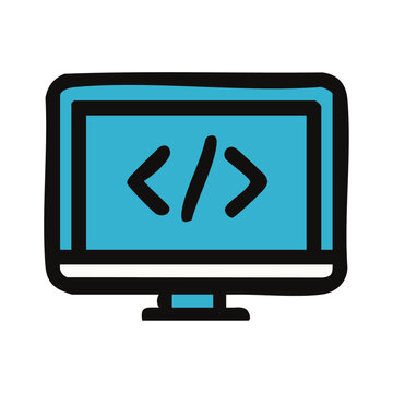 Programming Icon Vector &ndash; Software Development and Coding Concept