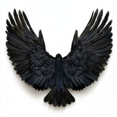 Obraz premium Transparent Background of Mysterious Wings Isolated on White | 300 DPI high resolution