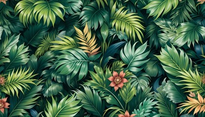 Pattern leaf background green plant tree abstract palm floral wallpaper flower foliage art jungle.