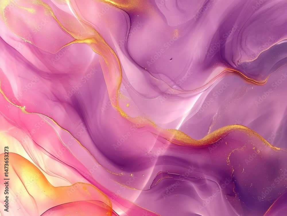 Poster an abstract purple surface or texture moving in random patterns on different ends, stunning artwork