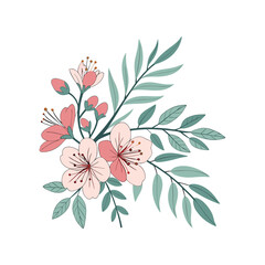 modern minimal creative water color flower, floral vector art design