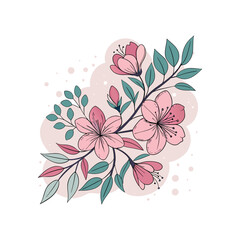 creative water color floral vector art design