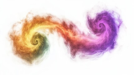 Fototapeta premium Colorful swirling patterns create a vibrant abstract artwork resembling energy in motion