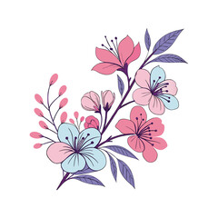 modern minimal creative water color flower, floral vector art design