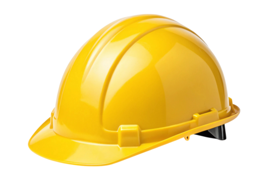 yellow helmet isolated on white