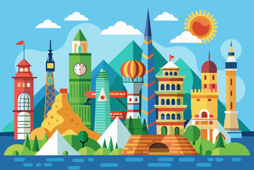 vector illustration of a castle