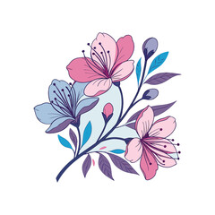 creative water color floral vector art design