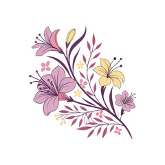 modern minimal creative water color flower, floral vector art design