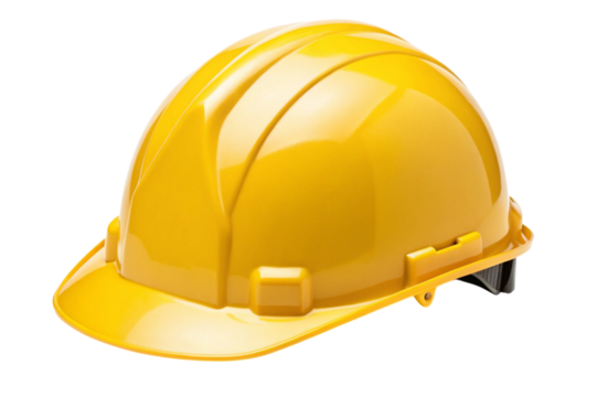 yellow helmet isolated on white