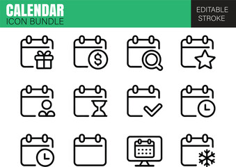 calendar icons set