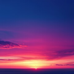 Obraz premium Majestic sunset displaying brilliant hues of orange and purple against a serene sky