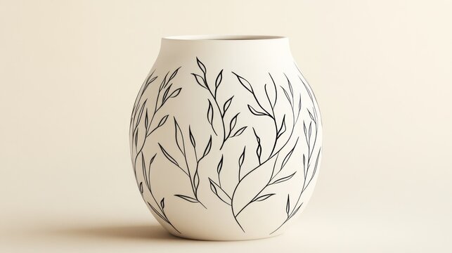 Elegant ceramic vase with a delicate floral design
