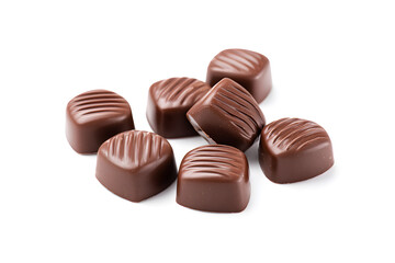 Fototapeta premium Chocolate candies isolated on white background