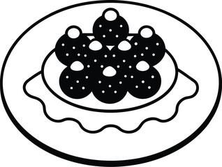 sweets like laddus and barfi in decorative on white background