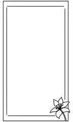  frame for photo, polaroid frame with flower, rectangle frame