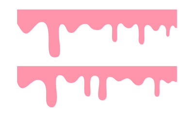 melting and splashing shiny pink liquid over white background with copy space. bakery background. pink fluid background.