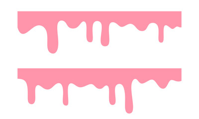 dripping strawberry texture background set. pink liquid melt. Bakery background. pink fluid background. Seamless pattern of melted strawberry pink. Banner seamless pattern. Vector illustration