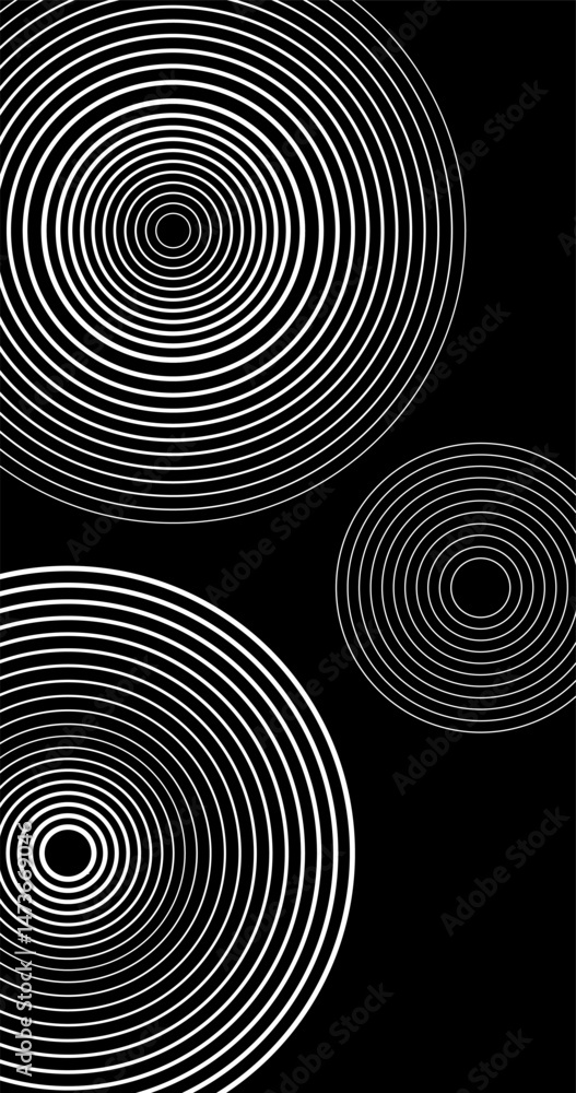 Poster abstract spiral vertical background monochrome design element. vector illustration.