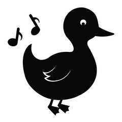 Fototapeta premium White bird animal vector illustration of a cute wild duck with ducklings