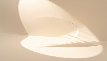 Dynamic light patterns creating abstract shapes in minimalist space indoor environment art photography
