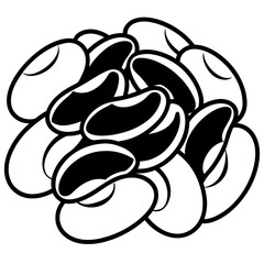 Green Bean Minimalist Vector Art